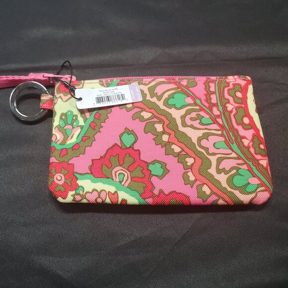 BN Vera Bradley Women's Outlet Lighten Up Zip ID Case- Capri Pink - Picture 4 of 6